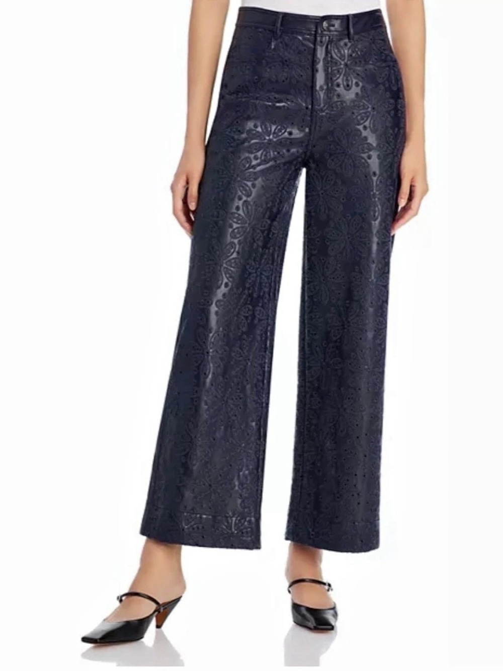 CINQ A SEPT EMBROIDERED VEGAN LEATHER BETSY*********SIZE: 0